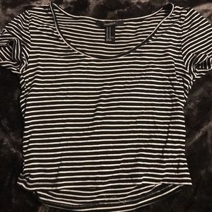 Black and white crop top